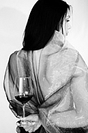 Wine, Beauty model girl, white background