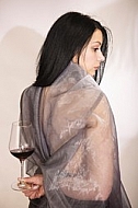 Wine, Beauty model girl, white background