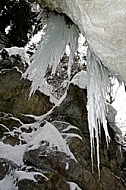 Winter at Breitachklamm ravine in Bavaria in Germany