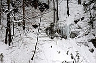 Winter at Breitachklamm ravine in Bavaria in Germany