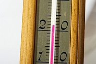 Wodden thermometer with scale