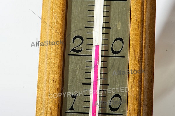 Wodden thermometer with scale